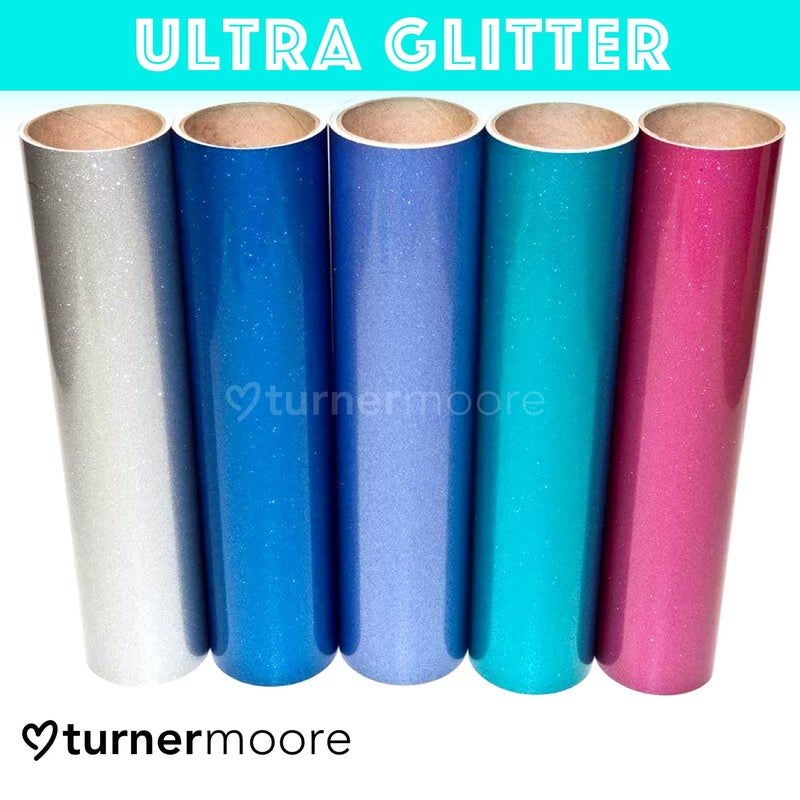 Turner Moore Edition Green Glitter Vinyl Adhesive, 12x12 Ultra Glitter Vinyl Sheets for Cricut Joy Maker, Silhouette Cameo, Stickers, Tumblers, Decals, Permanent (Green Glitter Adhesive Vinyl, 3pk) - Image 4
